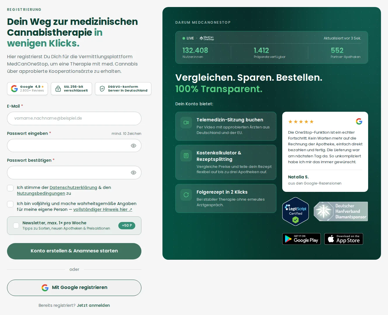 Registrierungsformular