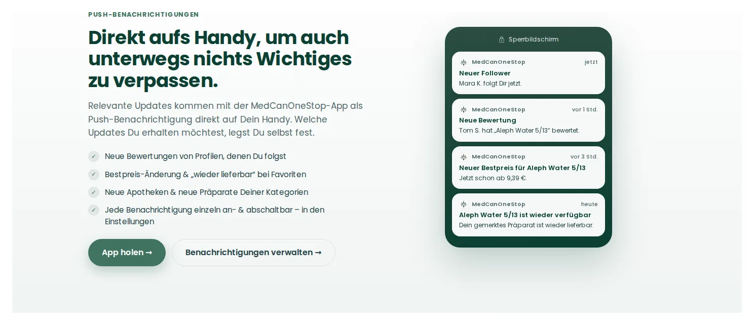 Favoriten und Benachrichtigungen