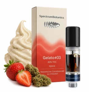 Image of THC Vape 80% Spectrum Botanics Gelato#33 0,5 ml