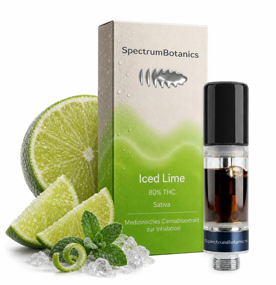 Image of THC Vape 80% Spectrum Botanics Iced Lime 0,5 ml