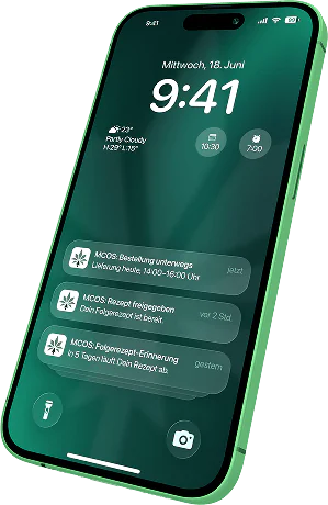 MedCanOneStop App auf dem Smartphone