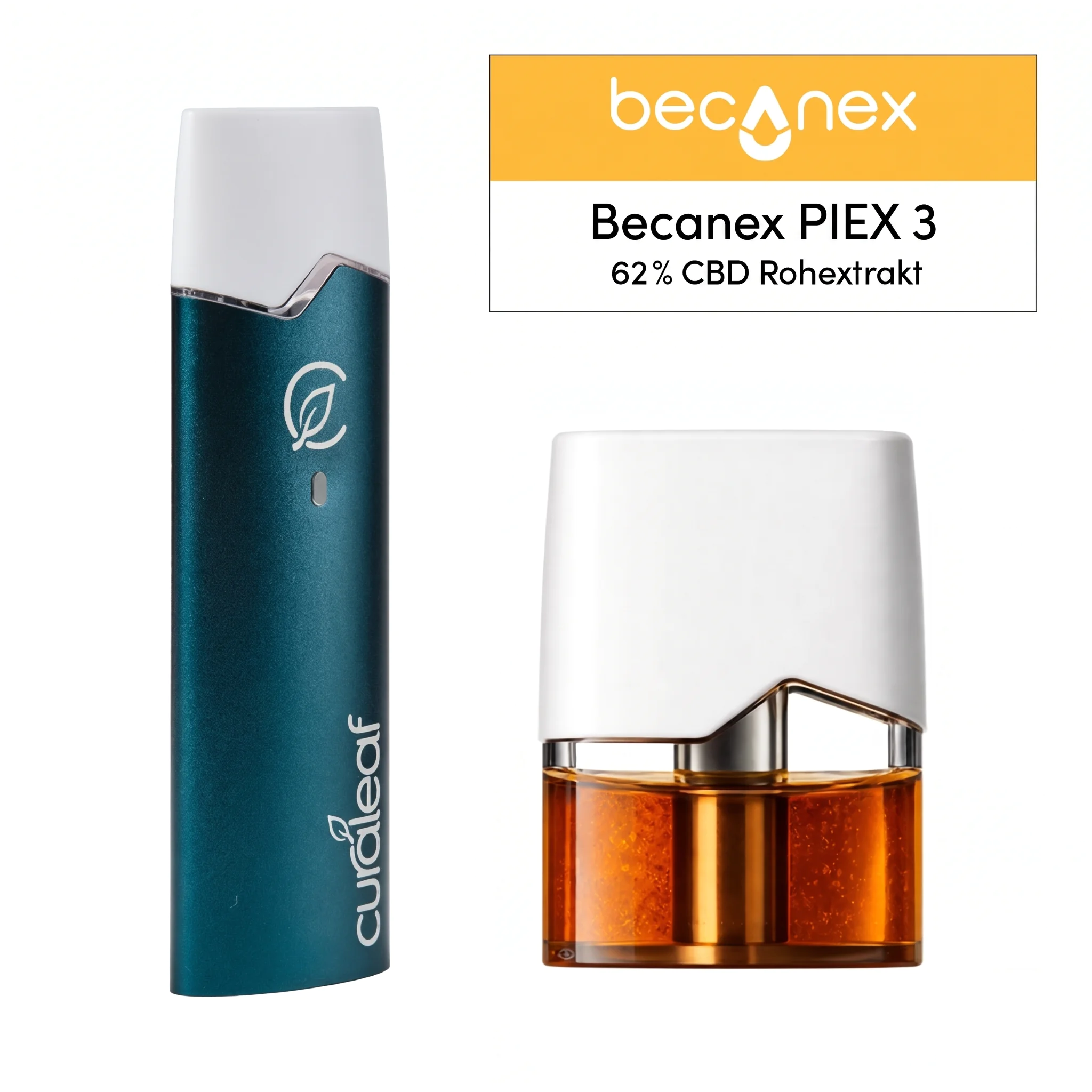 Image of Curaleaf Vape Becanex PIEX 3 5/62 (0,5ml) (mit Curaleaf Gerät QMID)