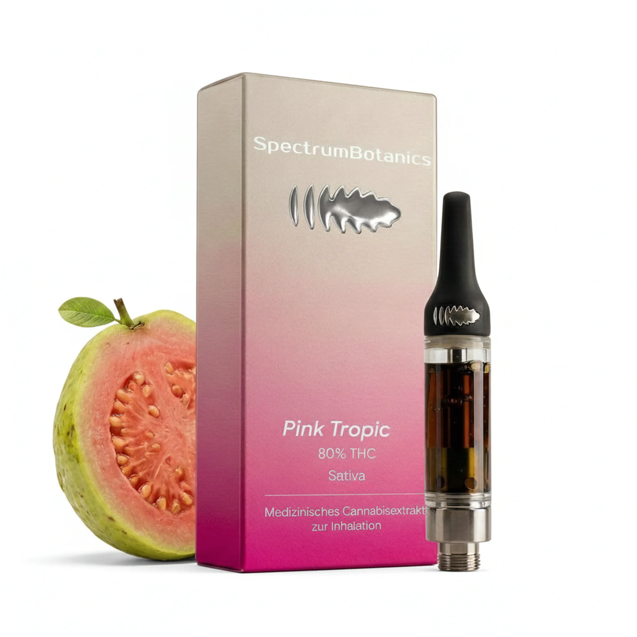Image of THC Vape 80% Spectrum Botanics Pink Tropic 0,5 ml + Gratis Akkuträger