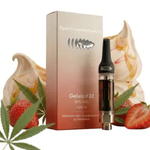 Image of THC Vape 80% Spectrum Botanics Gelato#33 0,5 ml + Gratis Akkuträger