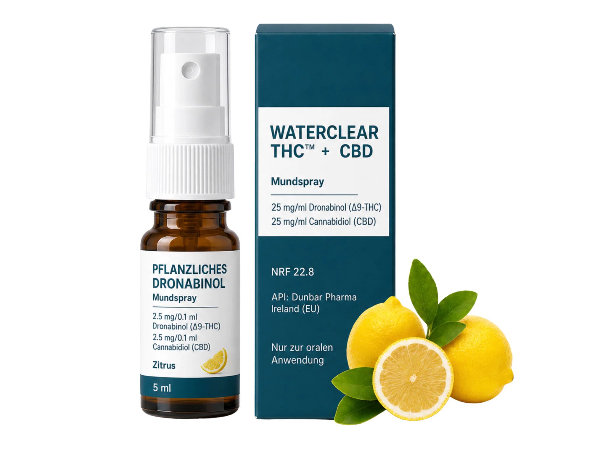 Image of WaterClear THC™ Dronabinol & CBD Mundspray 25/25 mg/ml mit Zitronengeschmack