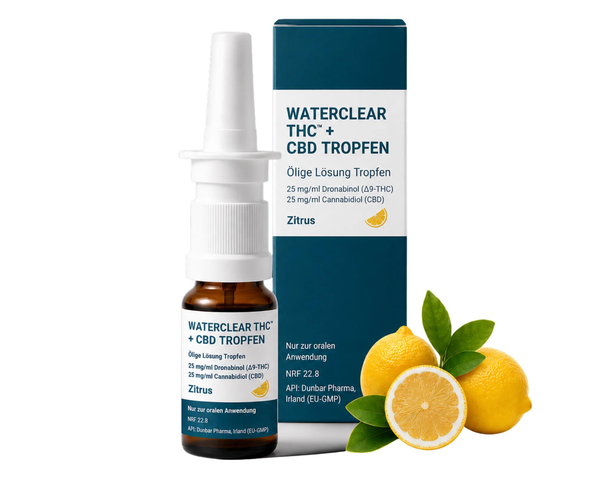 Image of WaterClear THC™ Dronabinol Tropfen 25mg/ml THC 25mg/ml CBD mit Zitronengeschmack