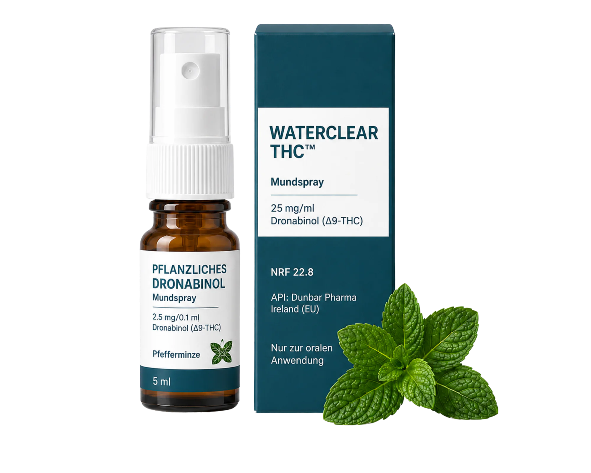Image of WaterClear THC™ Dronabinol Mundspray 25 mg/ml mit Pfefferminzgeschmack