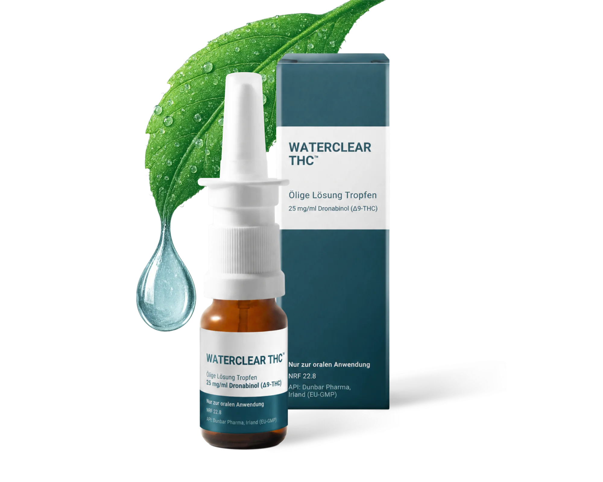 Image of WaterClear THC™ Dronabinol Tropfen 25mg/ml THC mit Pfefferminzgeschmack