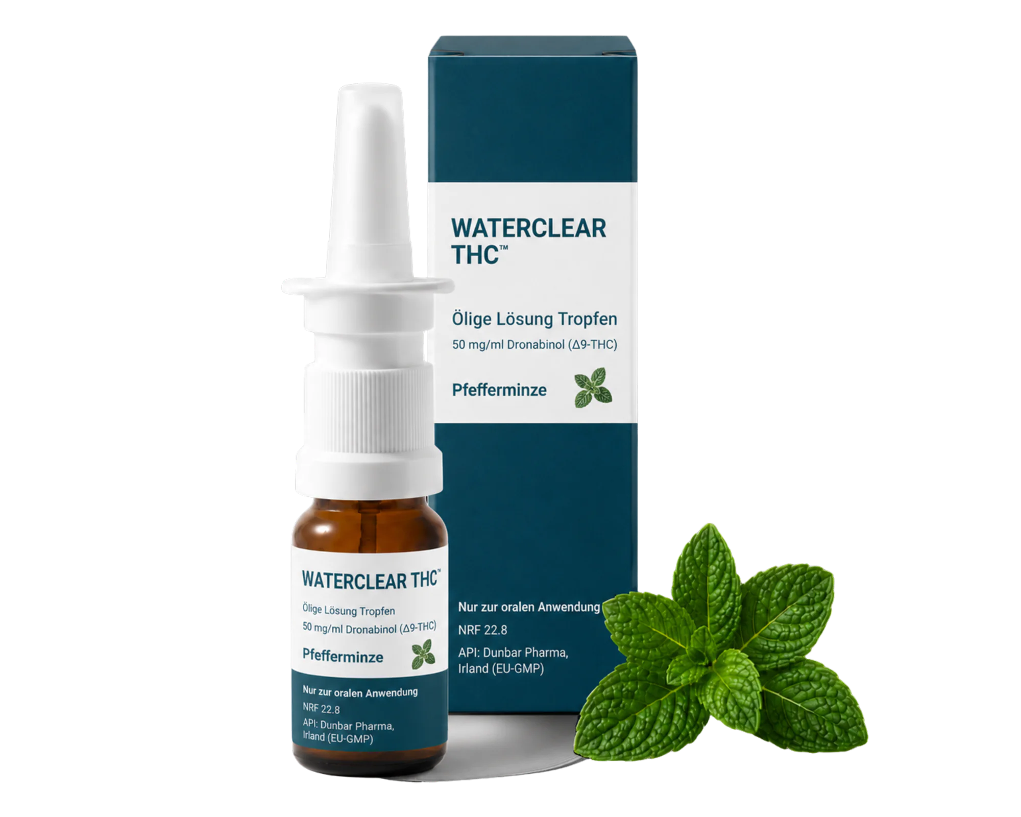 Image of WaterClear THC™ Dronabinol Tropfen 50 mg/ml THC mit Pfefferminzgeschmack
